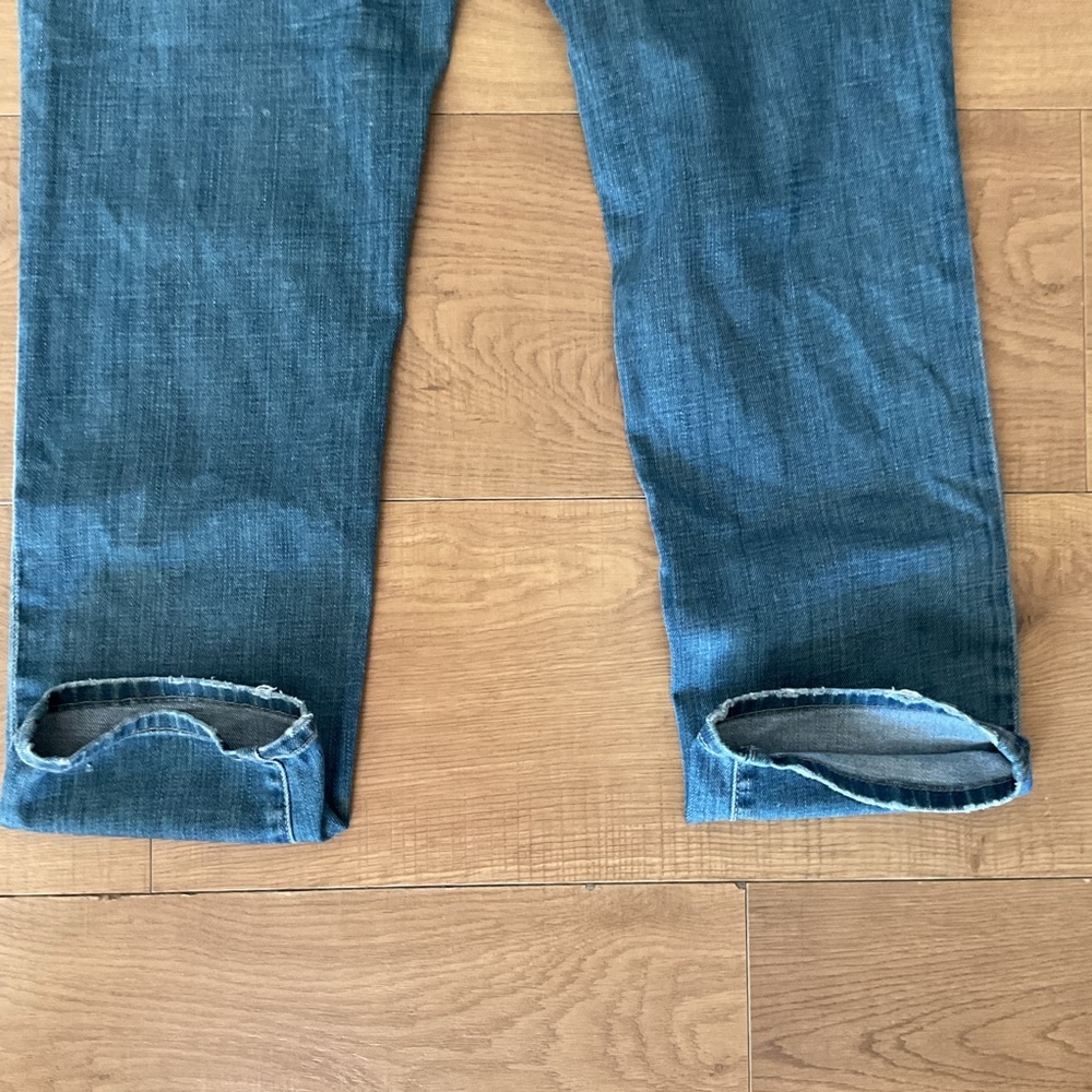 Vince Trouser Drop Pacific Straight Leg Jeans 30 Blue Cotton Denim Distressed - Picture 8 of 8
